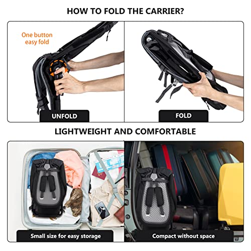 Baby Shoulder Carrier Baby Hiking Backpack Carrier with Rain Cover Sun Shade for Child Safe Backrest and Toddler Ergonomic Seat Holds 40 Pound for Children Between 6 Months