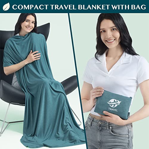 Travel Blanket Airplane Compact with Bag