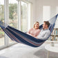 Cotton Camping Hammock Portable with Tree Straps Holds 660lbs