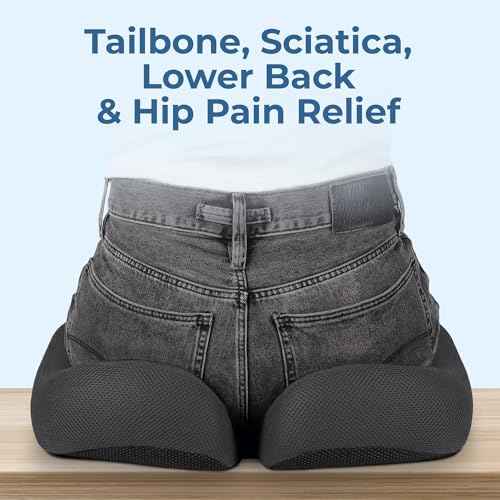 Seat Cushion Memory Foam Chair Cushion for Tailbone Pain Relief