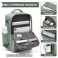 Vacuum Backpack Travel with Pump Vacuum Travel Backpack Carry On Flight Approved Frontier Spirit Airlines Personal Item Bag 18x14x8 Compression Carry On Luggage for Women Men Army Green