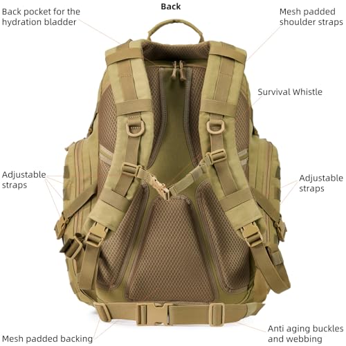 52L 1050D Heavy Duty Tactical Backpack