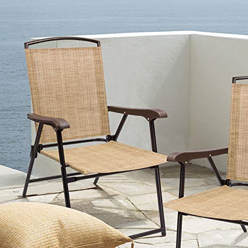 Patio Folding Chair Deck Sling Chair (2 Count)