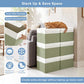 Large 17" 42 Quarts Collapsible Stackable Storage Bins with Lids [3 (3 Count)