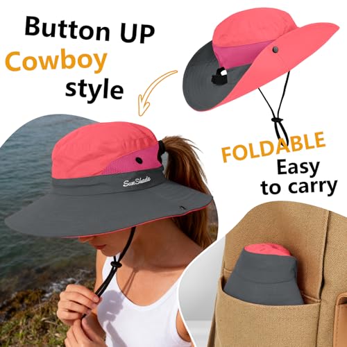 Women's Ponytail Safari Sun Hat