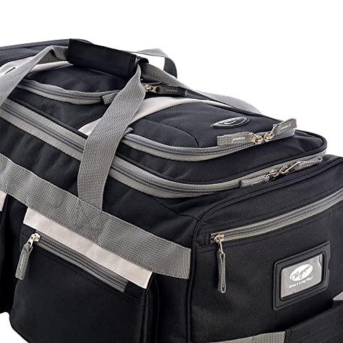 29 inch Jumbo Size 8 Pockets Wheeled Rolling Duffel Bag Water Resistant Luggage Lightweight Travel Suitcase with Retractable Handle
