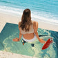 Microfiber Penguin Beach Towel Oversized
