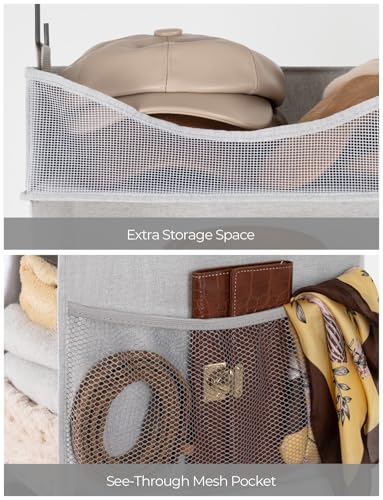 3 Shelf Hanging Closet Organizer with Half Compartment