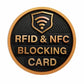 Round Shape RFID Blocking Card for Credit Debit ID Card