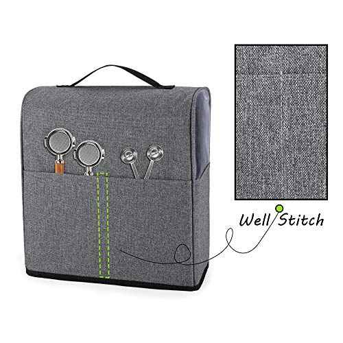 Coffee Maker Dust Cover With Pockets for K Cup