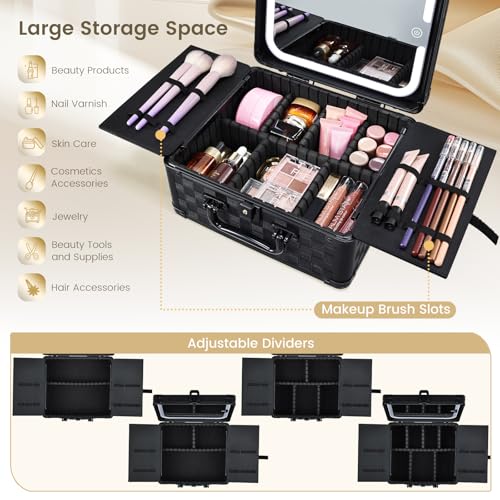 Makeup Bag with LED Mirror