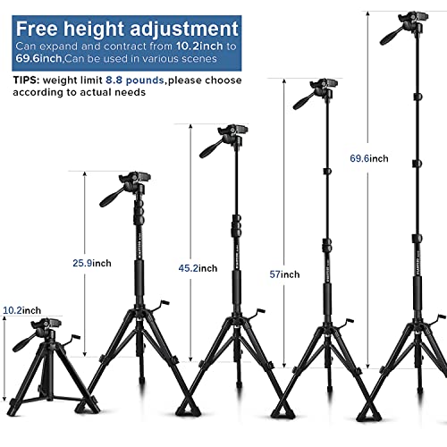 69" Camera Tripod Monopod with 3