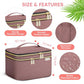 Large Makeup Bag with Mirror Double Layer Travel Make Up Organizer Case