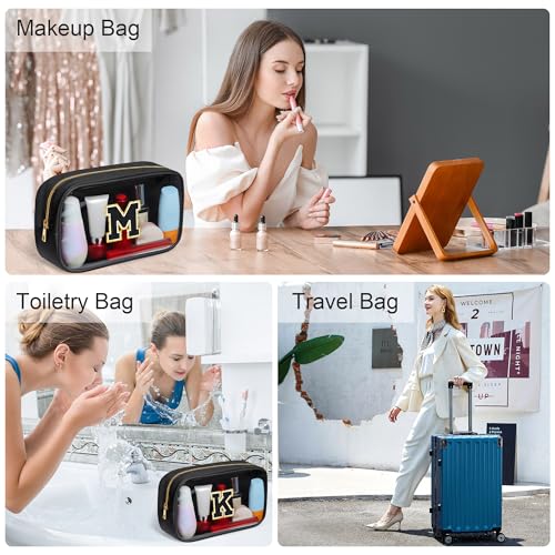 Initial Make Up Bag Travel Toiletry Bag for Women