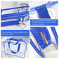 4Pcs Crystal Clear PVC Travel Toiletry Bag Kit for Women Men (4 Count)