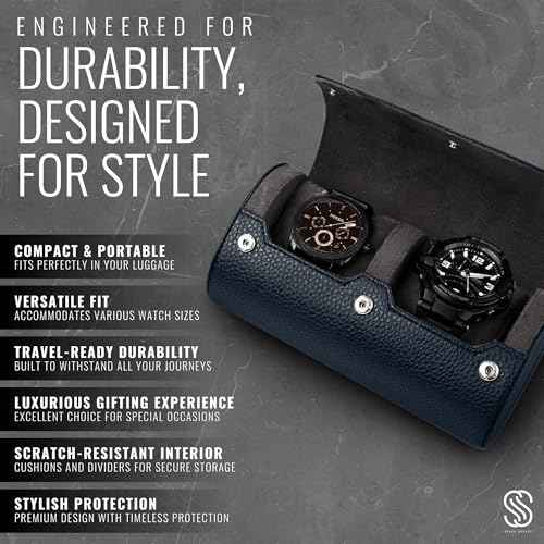 2 Watch Travel Case for Men