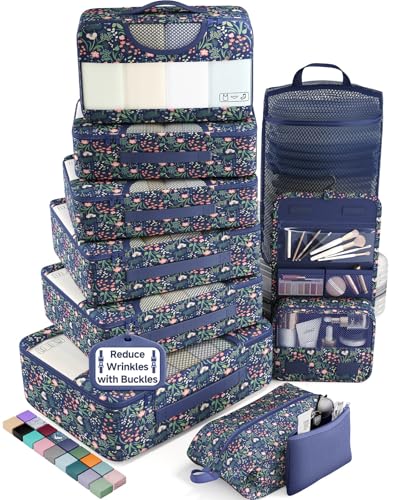 10 Set Packing Cubes for Travel Essentials (99 Count)