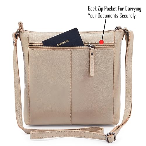 Leather Crossbody Bags for Women Small Genuine Nappa Purse Multi