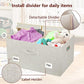 Storage Bins with Lids Fabric Closet Organizers Cubes Office Organization (3 Count)