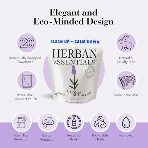 Lavender Wipes & Towelettes (20 Count)