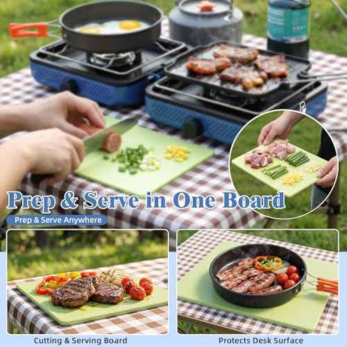 Camping Stove 2 Burner Foldable Propane Camping Stove with Cookware