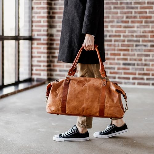Vintage Leather Duffle Bag München for Travel or the Gym