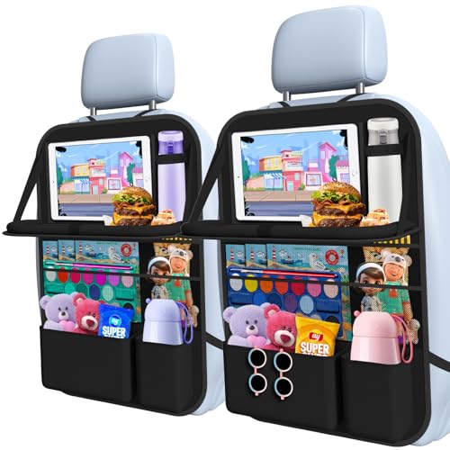 1 Pack Car Backseat Organizer with Tray