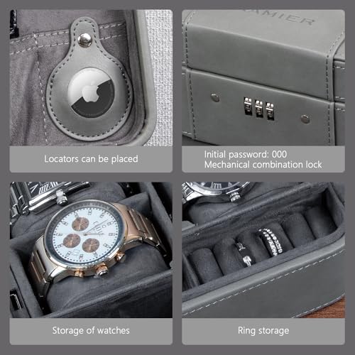 Watch Travel Case with Combination Lock