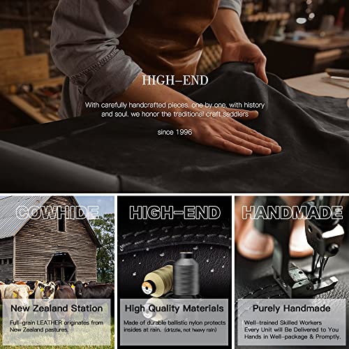 Unisex Slim Genuine Leather Laptop Backpack Men for 15