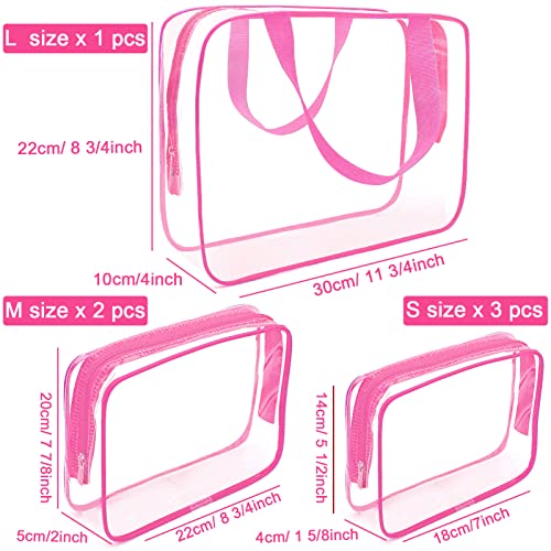 6 Packs Clear Makeup Bags