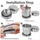3 Pcs Stainless Steel Collapsible Cups for Traveling with Keychains (3 Count)