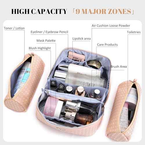 Travel Makeup Bag for Women (3 Count)