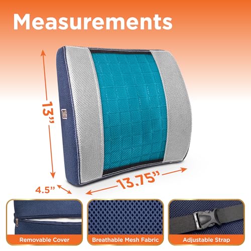 Cooling Gel Lumbar Memory Foam Cushion