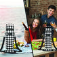 Single Bottle Wine Bag Carrier Insulated Cooler Tote Plaid White Black