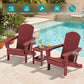 Outdoor Adirondack Chair Set of 2 with 2 Cup Holders (2 Count)