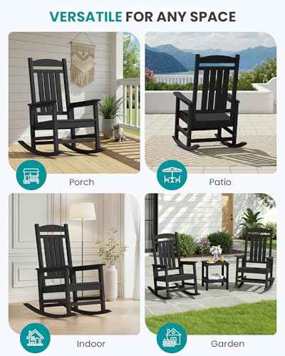 Oversized Outdoor Rocking Chair Set of 4