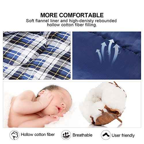 Cotton Flannel Sleeping Bag for Camping (2 Count)