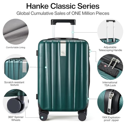 Luggage Sets 3 piece Carry On Luggage with Wheels PC Hard Shell Suitcases Lightweight Checked Travel Luggage Large Travel Suitcase Woman Men 20 (3 Count)