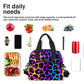 Leopard Insulated Lunch Bag Reusable Lunch Box for Women Girl Work (A01:Leopard Raibow Fashion)