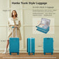 24 Inch Checked Luggage with Cup Holder and USB Ports