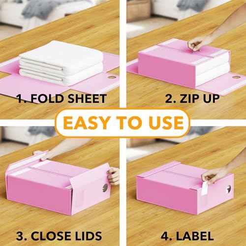 3 Pack Bed Sheet Organizers and Storage (3 Count)