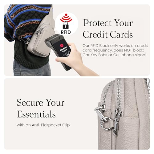 Genuine Leather Small Crossbody Bags for Women Anti