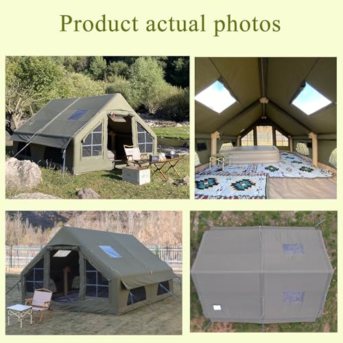 Luxury Inflatable Canvas Tent for Camping with Stove Jack