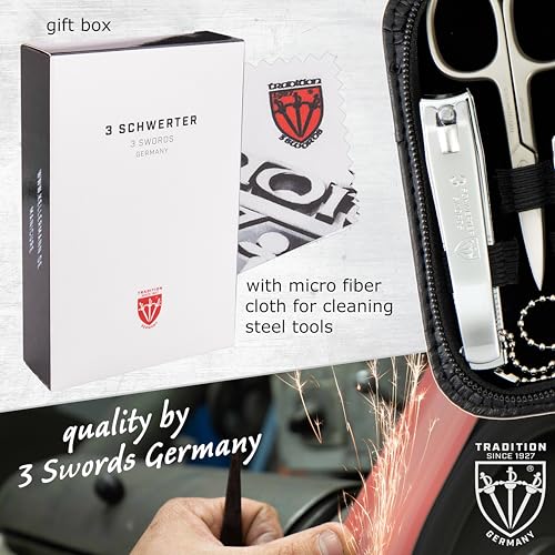 brand quality 8 piece manicure pedicure grooming kit set for professional nail care with synthetic leather case ostrich black