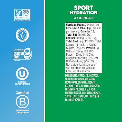 Sport Electrolyte Tablets Watermelon (40 Count)