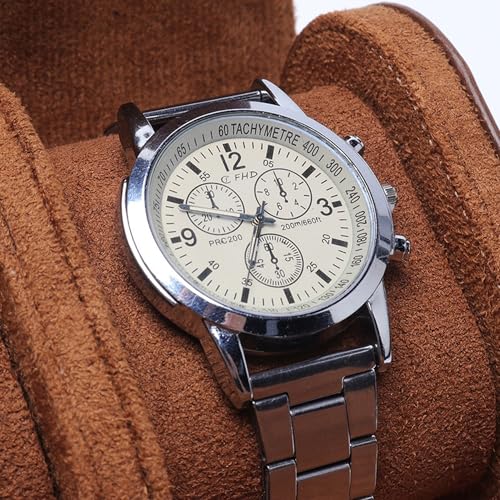 Longjet Watch Roll Travel Case for Men Portable Watches Organizer Box