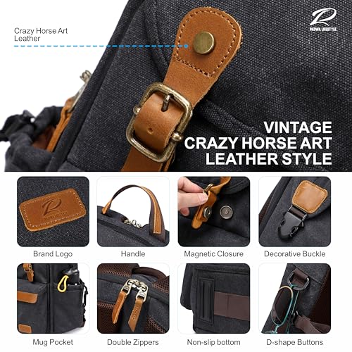 Black Canvas Camera Backpack