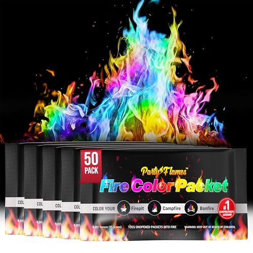 Magic Campfire Fire Color Changing Packets for Fire Pit (50 Count)
