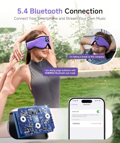 Sleep Headphones Bluetooth 5.4 Eye Mask