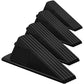 4 Pcs Heavy Duty Rubber Door Stops Wedge Stackable (4 Count)